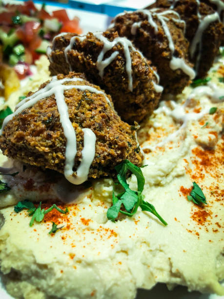 falafel dish & humus