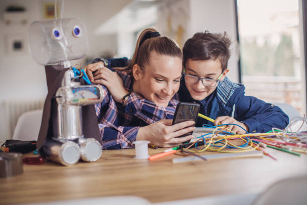 istock Boy making selfie with his sister 1131857330