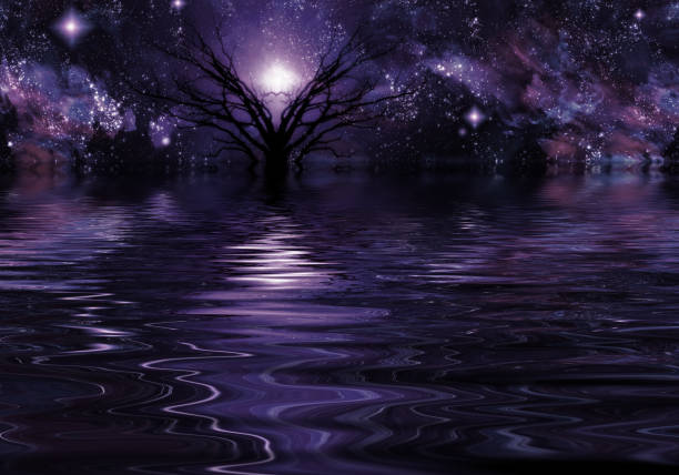 istock Deep Purple Fantasy Landscape 1131861820