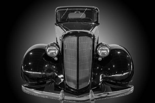istock ancient American car monochrome 1131864832