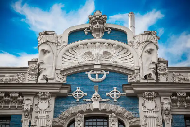 Photo of fragment of Art Nouveau building