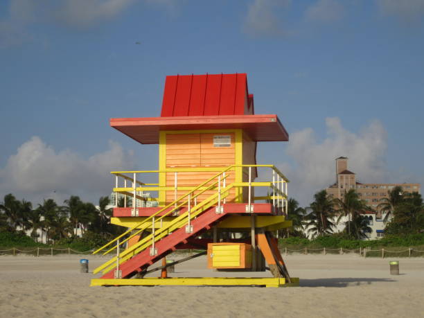istock Colorful life guard station 1131866660