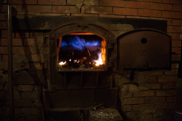 istock Fire from the furnace 1131867608