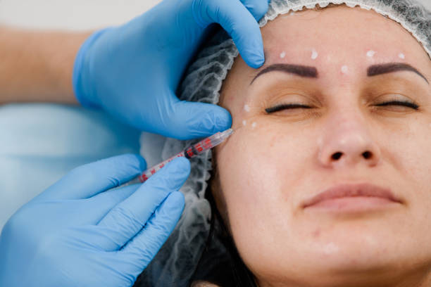 istock Botox injections. Botulinum toxin is a neurotoxic protein produced by the bacterium Clostridium botulinum and related species. 1131868217