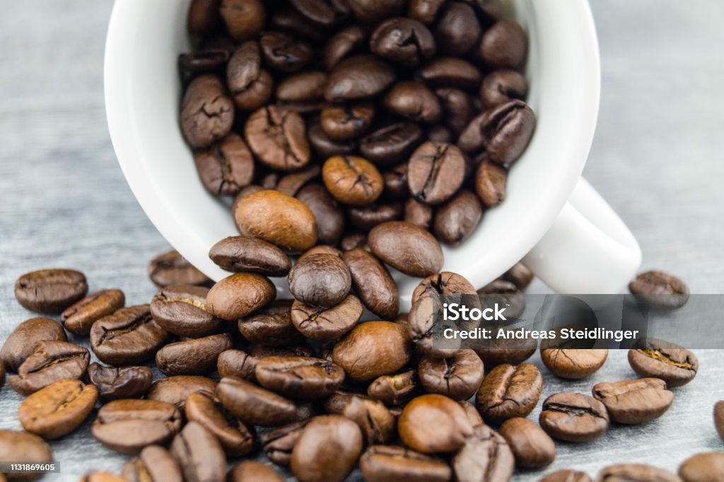 Coffee The popular hot drink from the roasted bean of the coffee plant Coffee - Drink Stock Photo