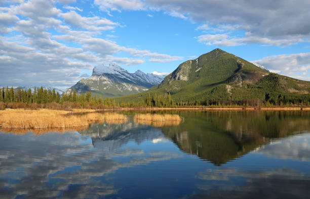 istock Mt Rundle and Sulphur Mountain at sunset 1131869969