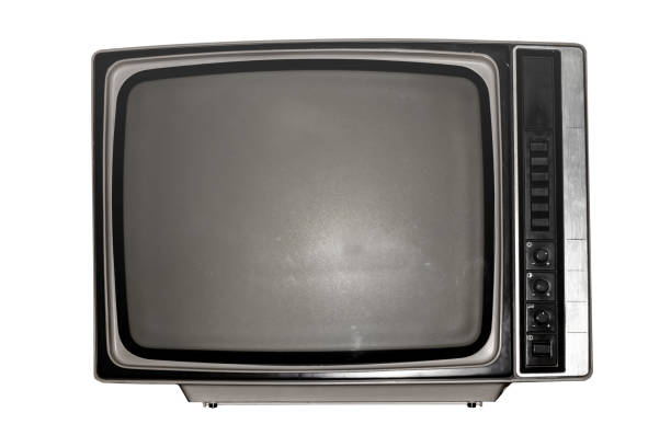 istock Old black and white TV with a dark screen 1131871876