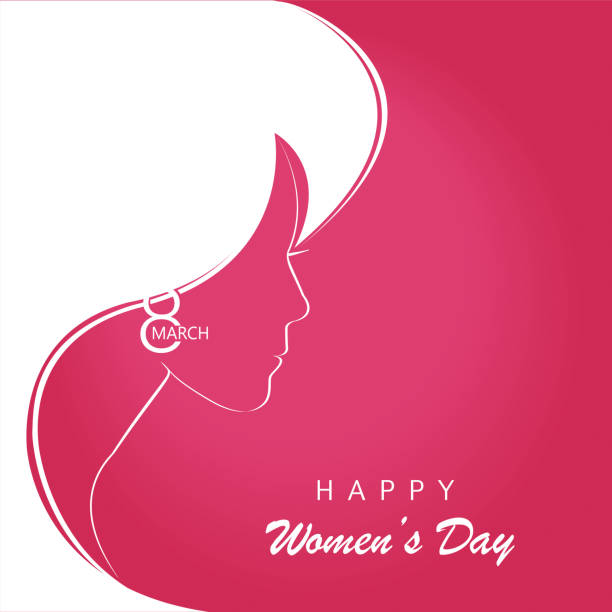 Profile of a beautiful girl to celebrate Women's Day. Vector illustration vector art illustration