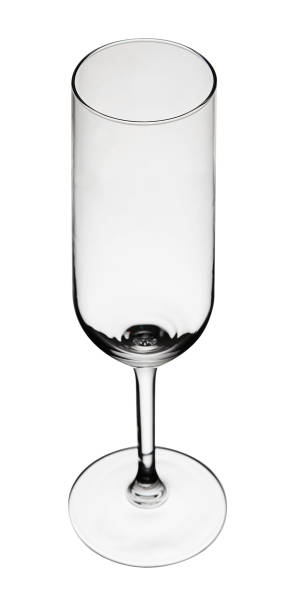 istock Empty glass of champagne isolated on white background. 1131873772