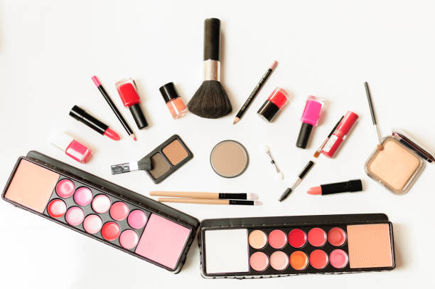istock set professional cosmetics, make up tools and accessory on a white background, fashion and beauty 1131876114
