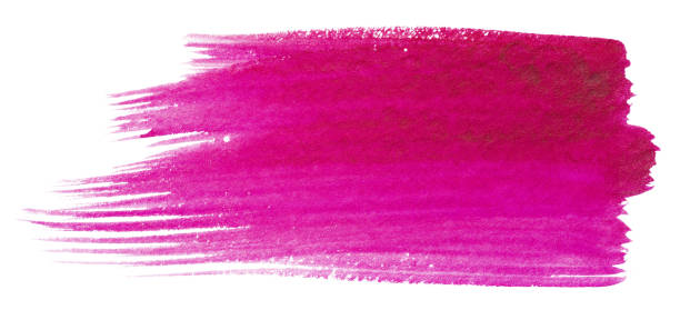 istock brush stroke red dry hand drawn watercolor element Wet brush painted striped abstract vector paper texture illustration. Design artistic card, banner, print, element 1131878913
