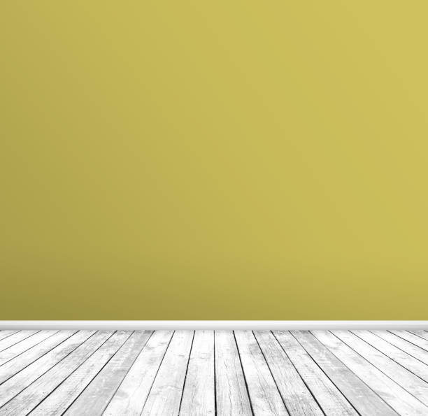 istock Yellow Room with Wooden Flooring 1131879290