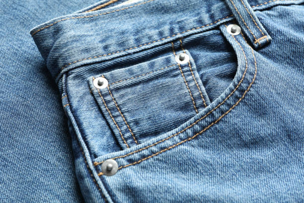 istock Closeup view of jeans pocket as background, space for text 1131884773