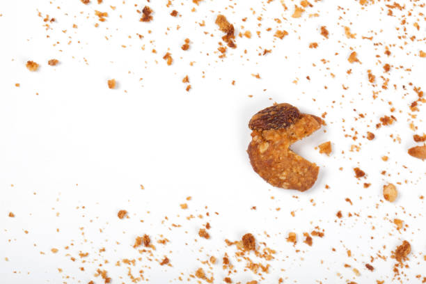istock close up cookie isolated on white background in the studio. 1131887616