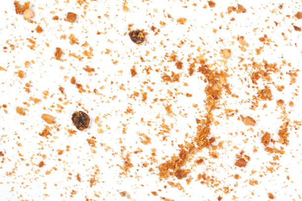 istock Background of Cookie scraps isolated on white background. 1131887618