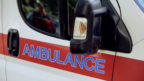 istock Ambulance transport closeup, emergency medical services, professional help 1131889435