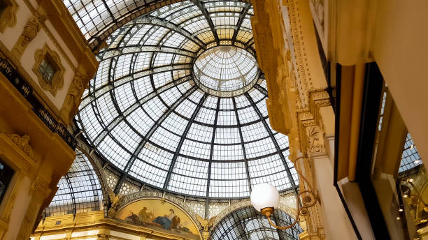 istock Milan Galleria Vittorio Emanuele, beautiful interior, vertical panorama 1131890347