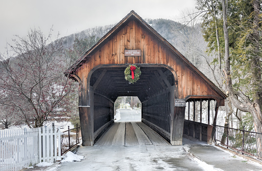 Middle Covered Bridge in Woodstock, Vermont.
