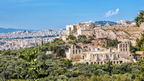 istock Panorama of Athens with Acropolis hill, Greece 1131891652