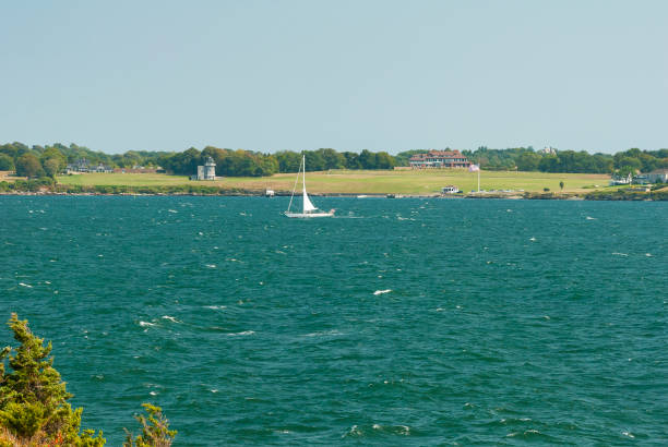 scenic coast landscape at Newport, Rhode Island