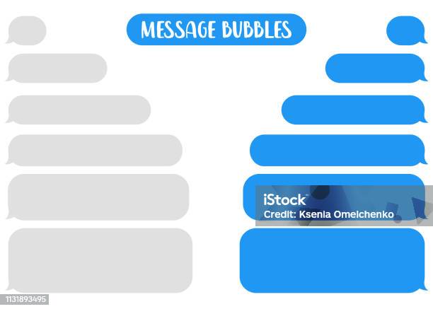 Message Bubbles Chat Vector Stock Illustration - Download Image Now - Bubble, Letter - Document, Environmental Conservation