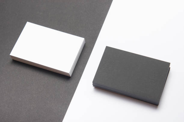 istock Business cards blank. Mockup on color background. Flat Lay. copy space for text 1131895501