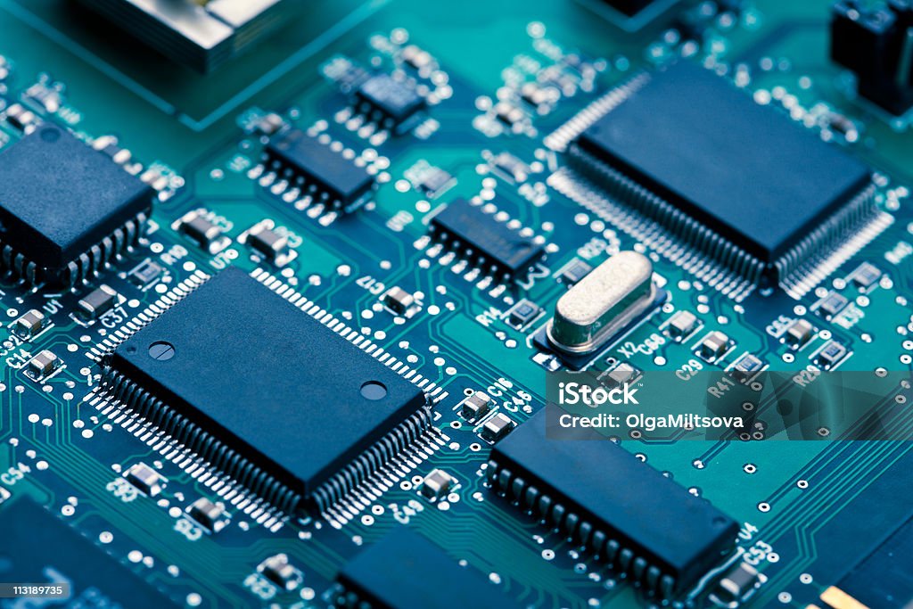 electronic board  CPU Stock Photo