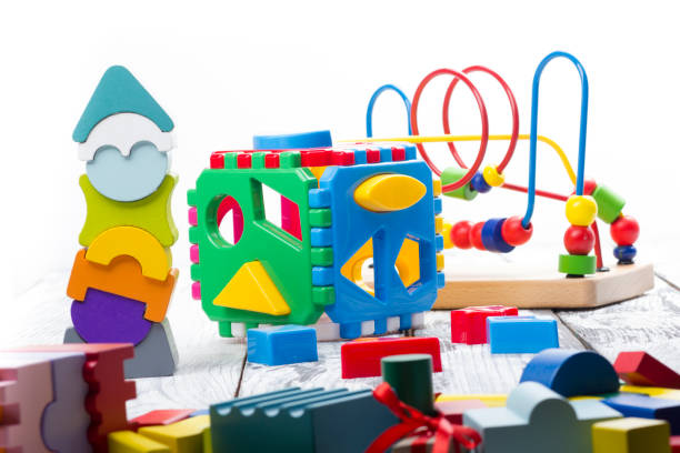 istock Set of kid toys isolated on white background. 1131897819
