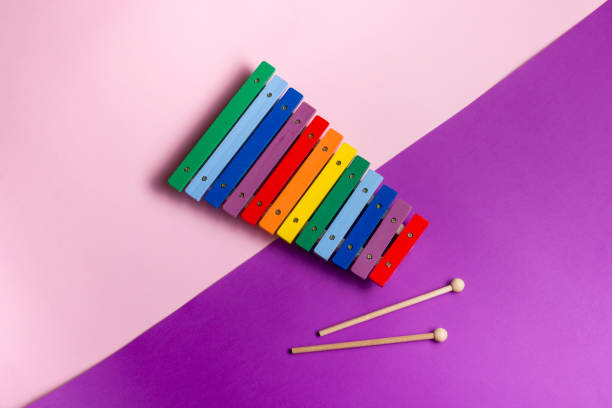istock Kids educational developing toys frame on white background. Top view. Flat lay. Copy space for text 1131897919