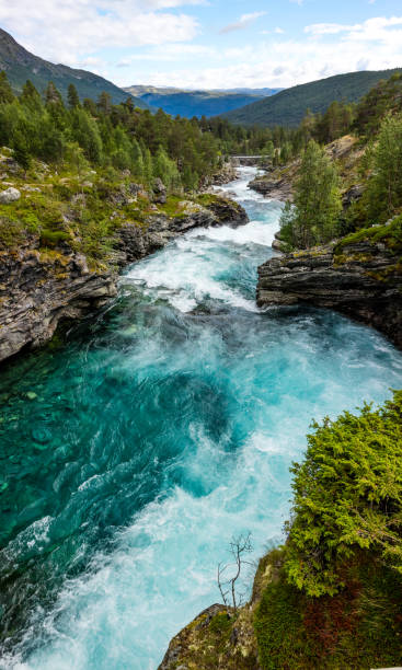 istock Turquoise water in the mountain stream in Norway 1131900215