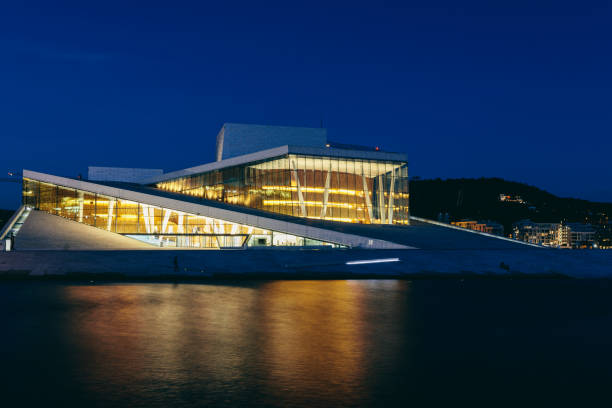 istock Oslo Opera House in evening lights. 1131900335