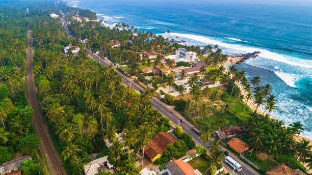 istock Aerial. Beach view in Unawatuna, Sri Lanka. 1131905798