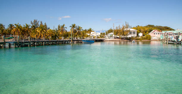 The dock on our private island in the Exuma Cays.