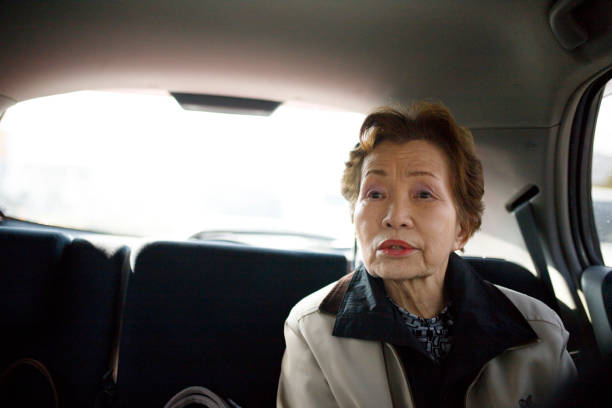 istock Rear seat and elderly women 1131910326