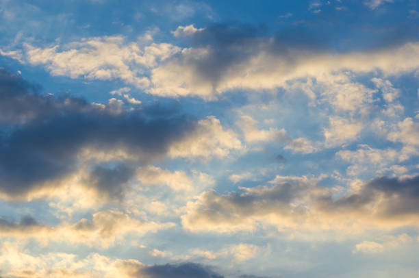 istock Landscape with dramatic light - beautiful golden sunset with saturated sky and clouds. 1131913977