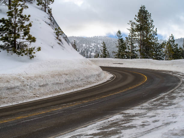 istock Curve in a mountain road. 1131915974