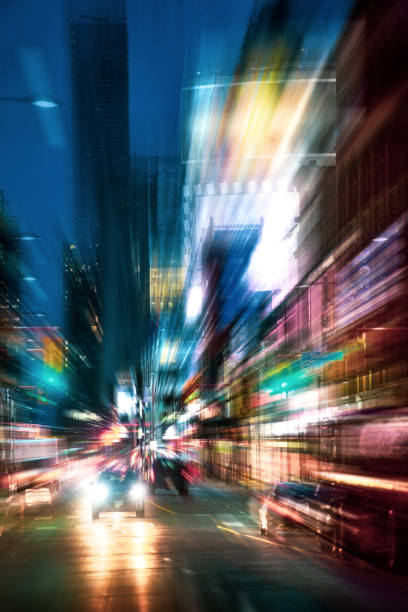 istock Downtown Toronto - Traffic Motion Blur 1131919160