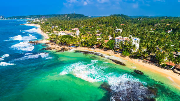 istock Aerial. Beach view in Unawatuna, Sri Lanka. 1131919986
