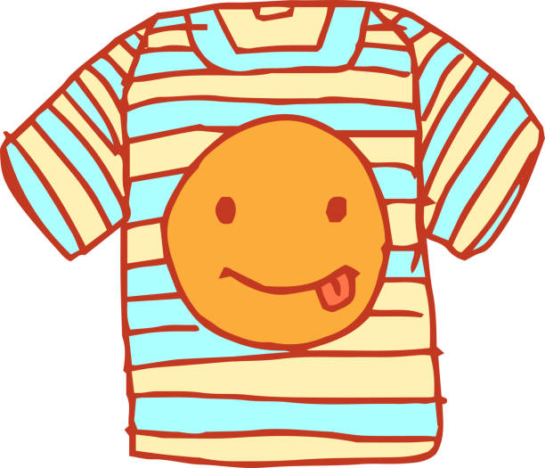 POP Unique Pattern Children T-shirt illustration This is a cute and funny T - shirt with pictures. tシャツ stock illustrations