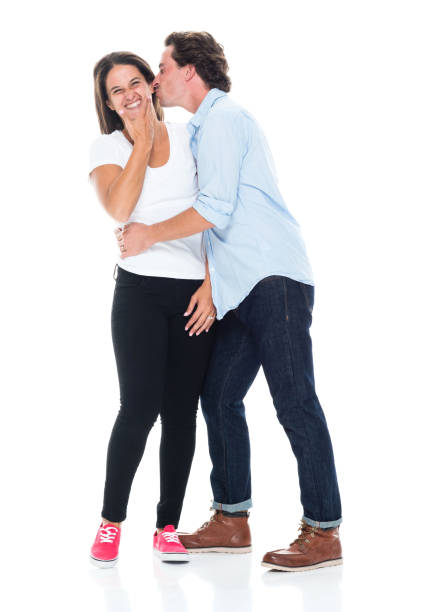 istock Happy couple together kissing 1131922620