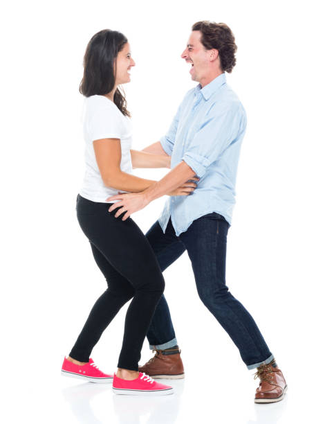 istock Attractive couple are tickling each other 1131922721