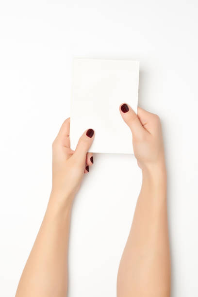 istock Woman hands on white background. 1131926834
