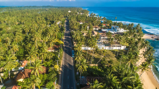 istock Aerial. Beach view in Unawatuna, Sri Lanka. 1131936685
