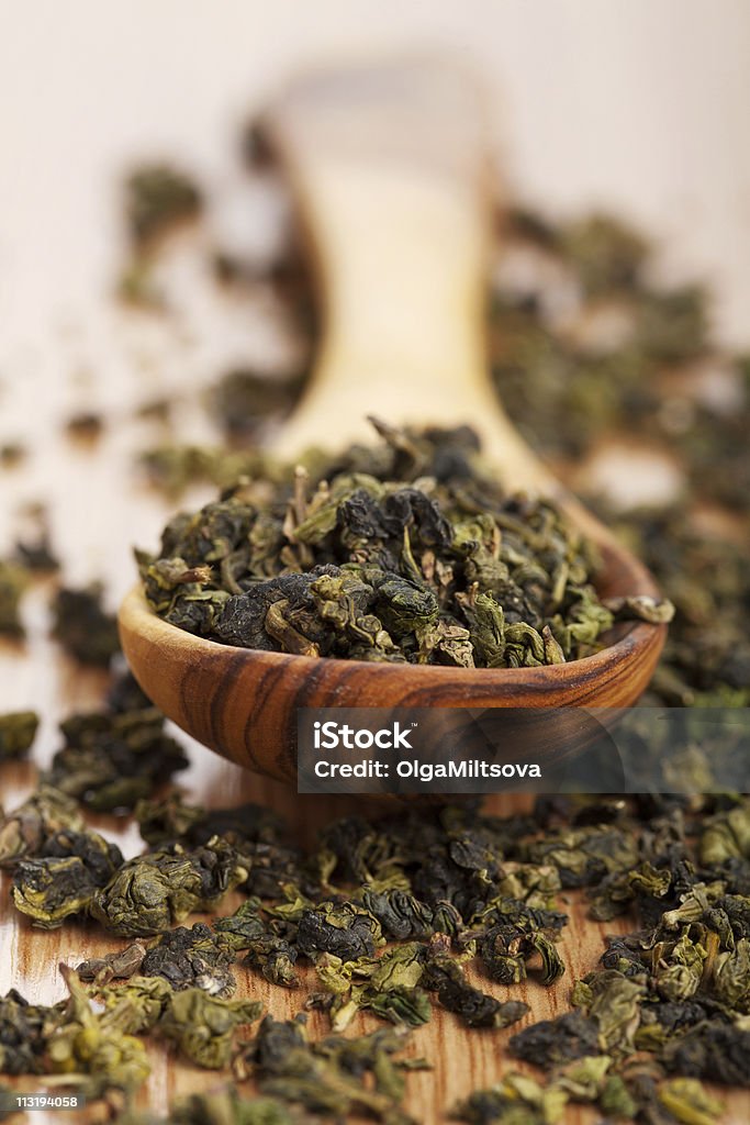 dry green tea  Oolong Tea Stock Photo