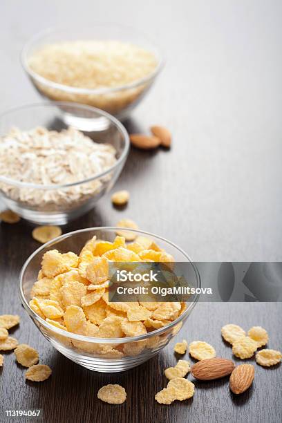 Vários Dos Cereais E Cornflakes - Fotografias de stock e mais imagens de Alimentação Saudável - Alimentação Saudável, Amontoar, Arroz - Alimento Básico