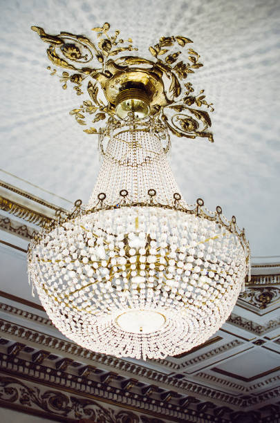 istock Large crystal chandelier hanging from the ceiling 1131940995