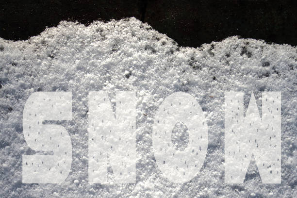 istock Snow label on Snowy winter background in white color 1131941788