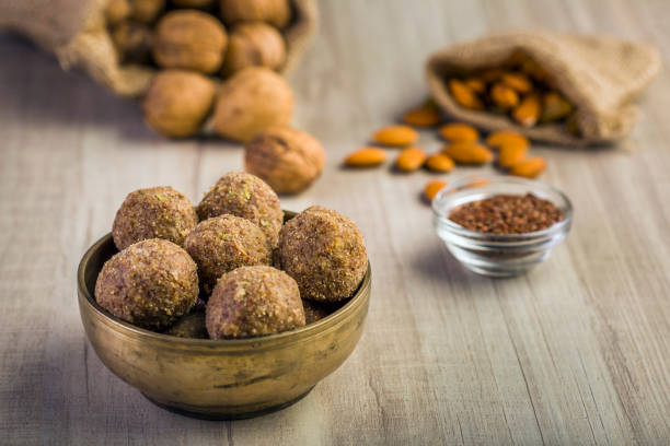 istock Flax seeds pinni - a Punjabi dessert 1131952471