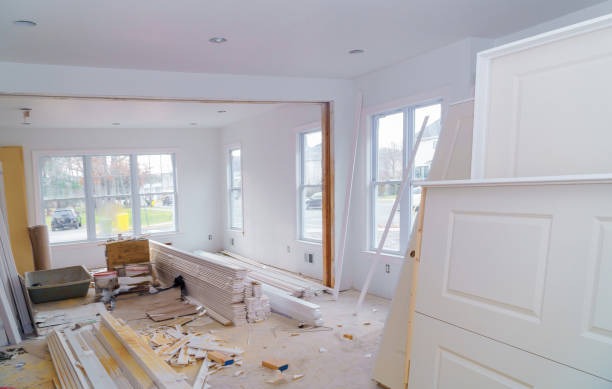 istock Material for under construction, remodeling and renovation from room white door and molding 1131953090