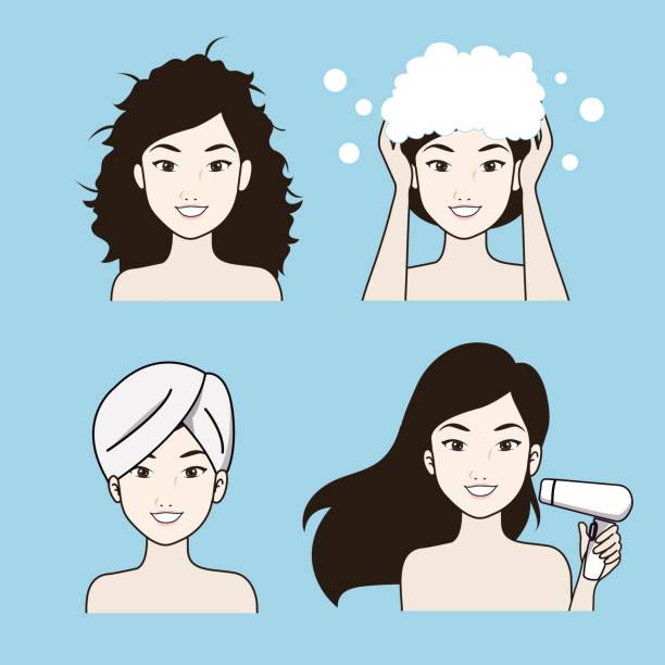 ilustrações, clipart, desenhos animados e ícones de procedimentos do tratamento do cuidado de cabelo 02. - computer icon symbol hair gel hair salon